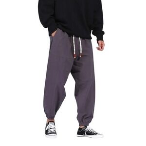 Kidoriman Men Size XXL Kireina Pants Gray Japanese Jogger Harem Baggy Streetwear